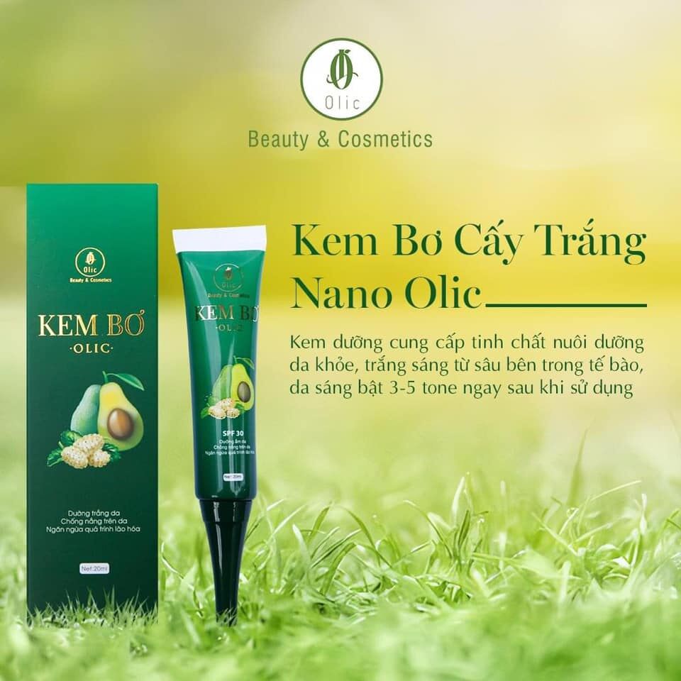 Combo 5 hộp kem bơ cấy trắng nano olic mẫu mới