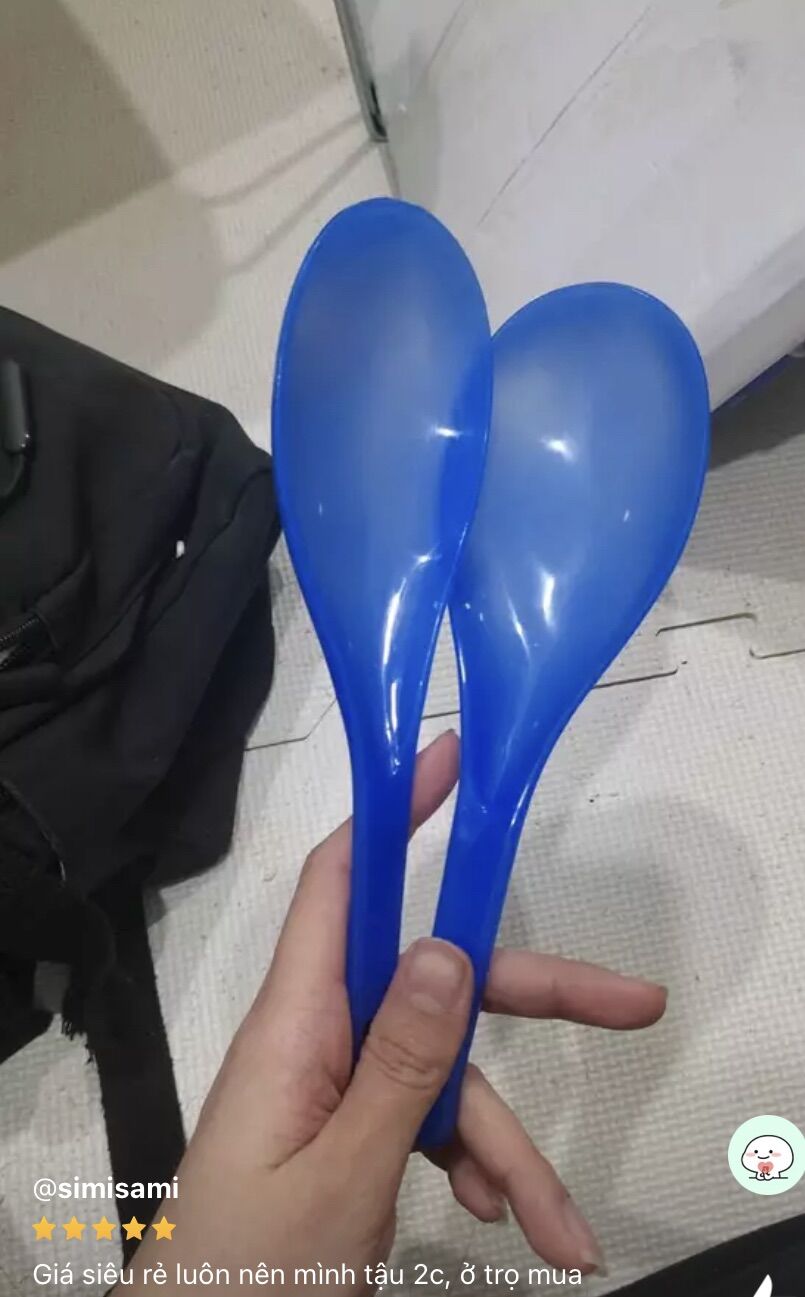 🍚Bán sỉ_ 5 Lố (60 Cái) Vá Múc Cơm Nhựa Dẻo (Dài 21cm)