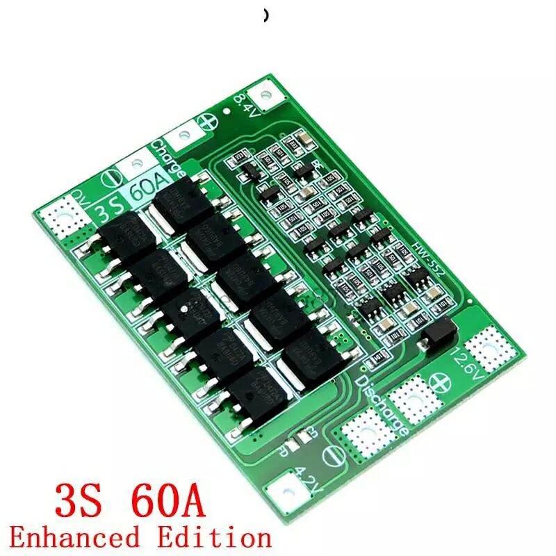 Bảng mạch cân bằng bảo vệ pin Lithium 3S 60A chế pin ac quy lithium 12V