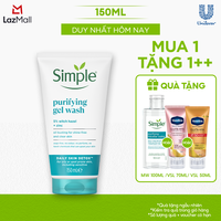 Sữa rửa mặt Simple giúp kiềm dầu ngừa mụn cho da mụn nhạy cảm & không chứa xà phòng 150ml [CHÍNH HÃNG ĐỘC QUYỀN]