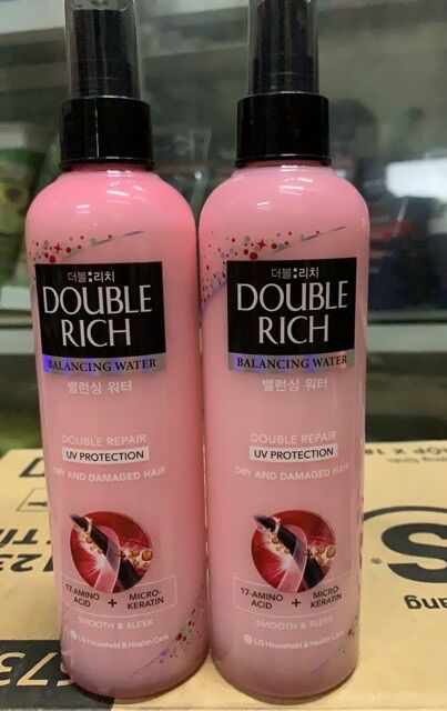 Xịt Dưỡng Tóc Mềm Mượt Double Rich 250ml (Mầu Hồng)