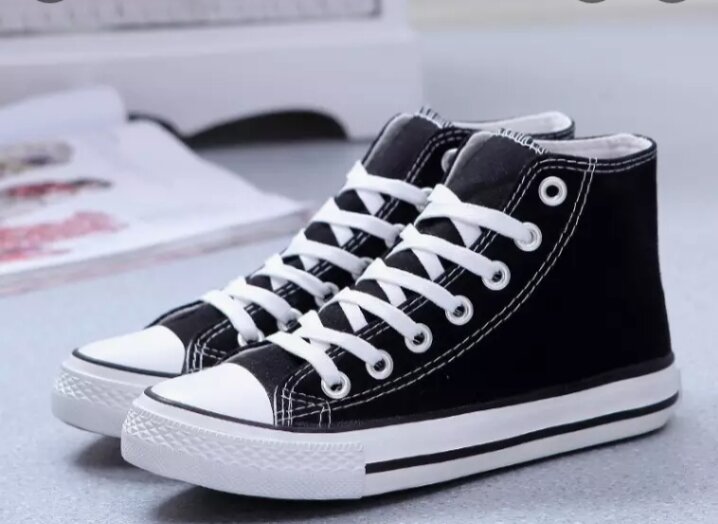 Giày conver cao cổ đen trắng+full trắng Nam Nữ siêu bền, Giày sneaker converr cao cổ Nam Nữ đen trắng