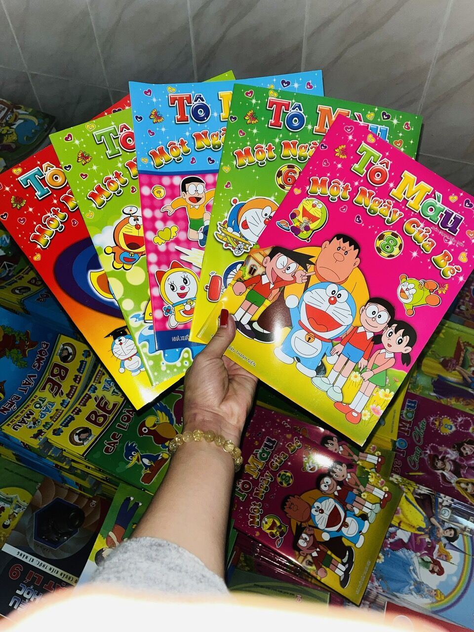 Bộ 5 cuốn tô màu Một ngày của bé giá sỉ