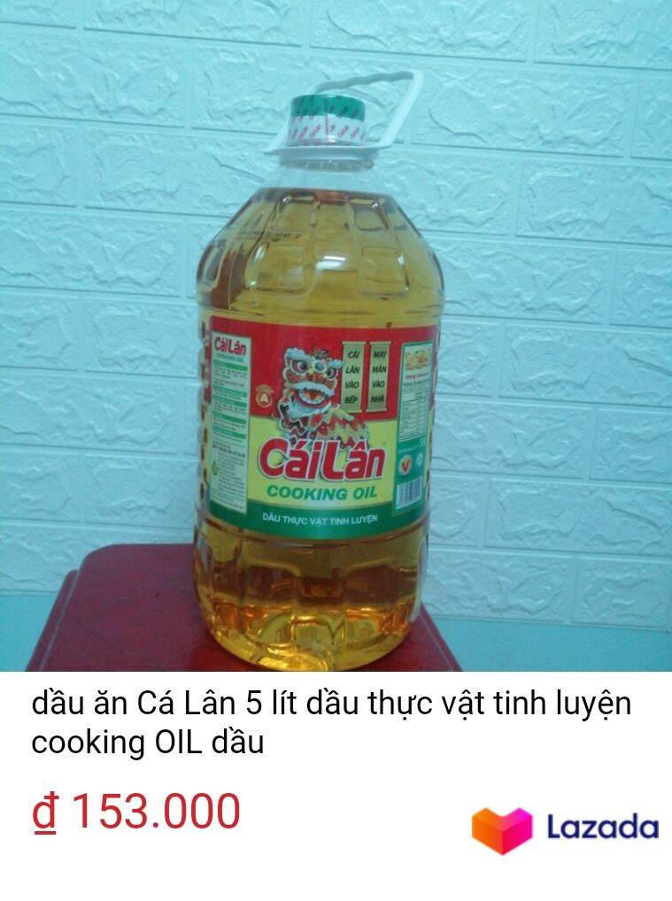 dầu ăn Cá Lân 5 lít dầu thực vật tinh luyện cooking OIL dầu