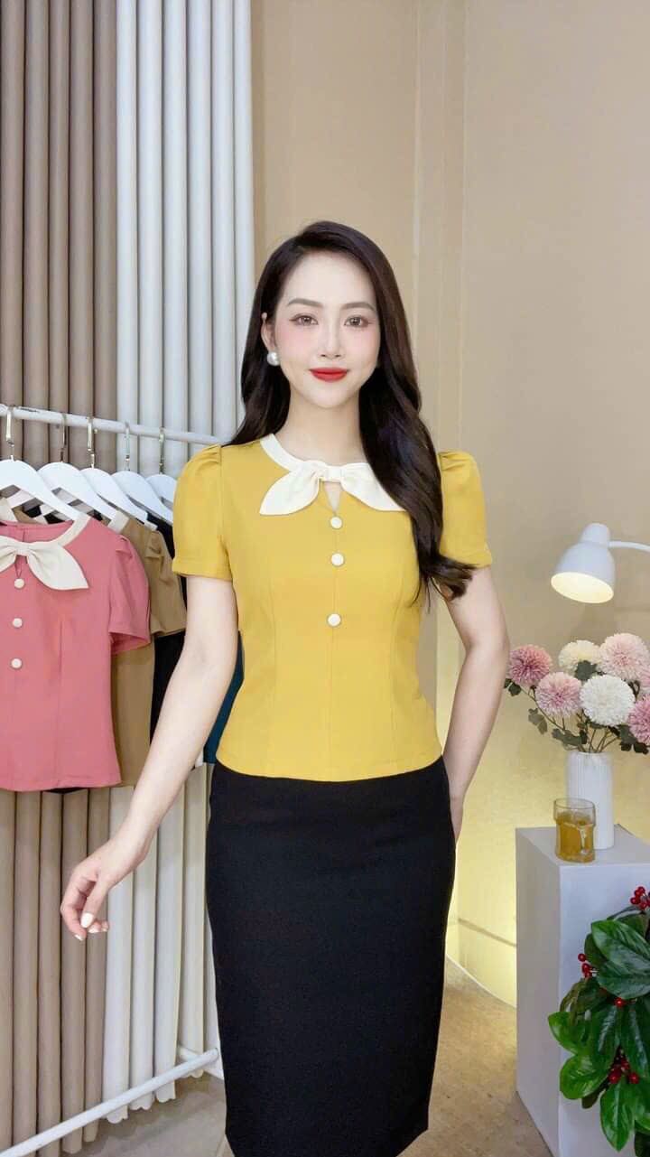 Áo công sở xinh tay ngắn 130