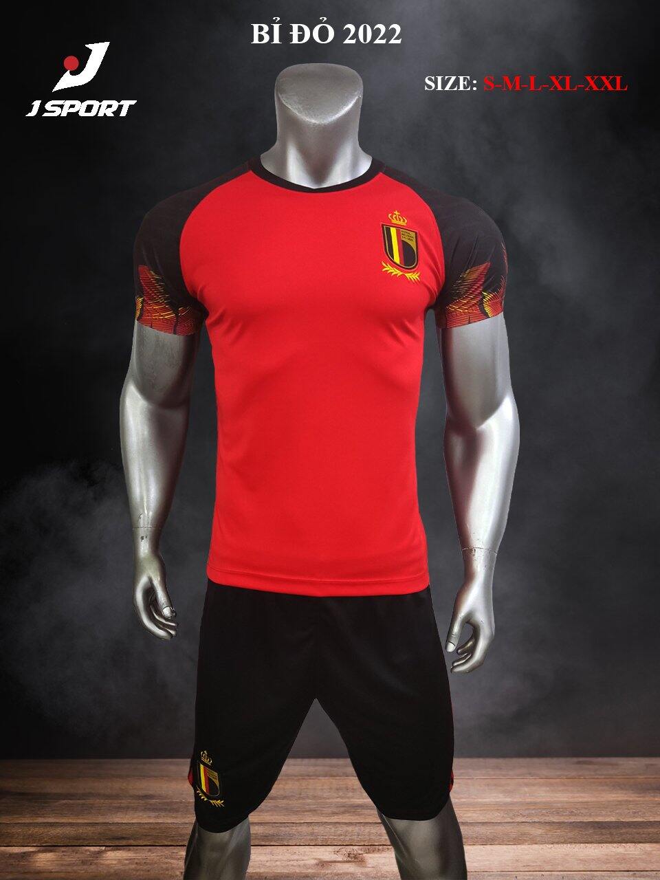 Đồ đá banh đội tuyển Bỉ đỏ wc 2022, áo đá banh đội tuyển bỉ, bộ bóng đá giá rẻ