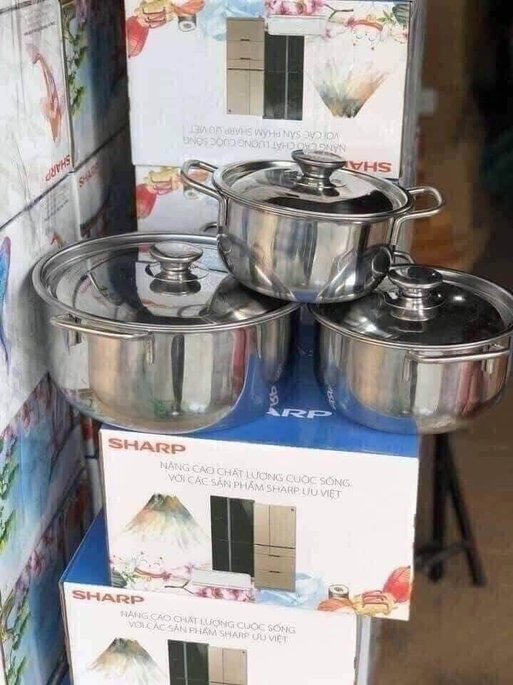 Bộ 3 nồi inox sharp