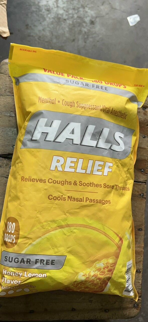 Kẹo Halls không đường sugar free vị chanh mật ong 180 viên Date 12/23