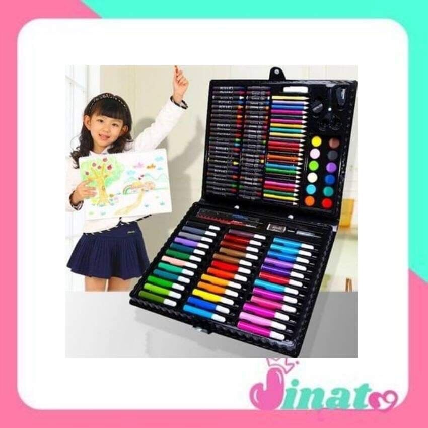 Hộp Bút Màu 150 Chi Tiết Cho Bé, Bộ Màu Vẽ Đa Năng 150 Món Giá Rẻ Cho Bé