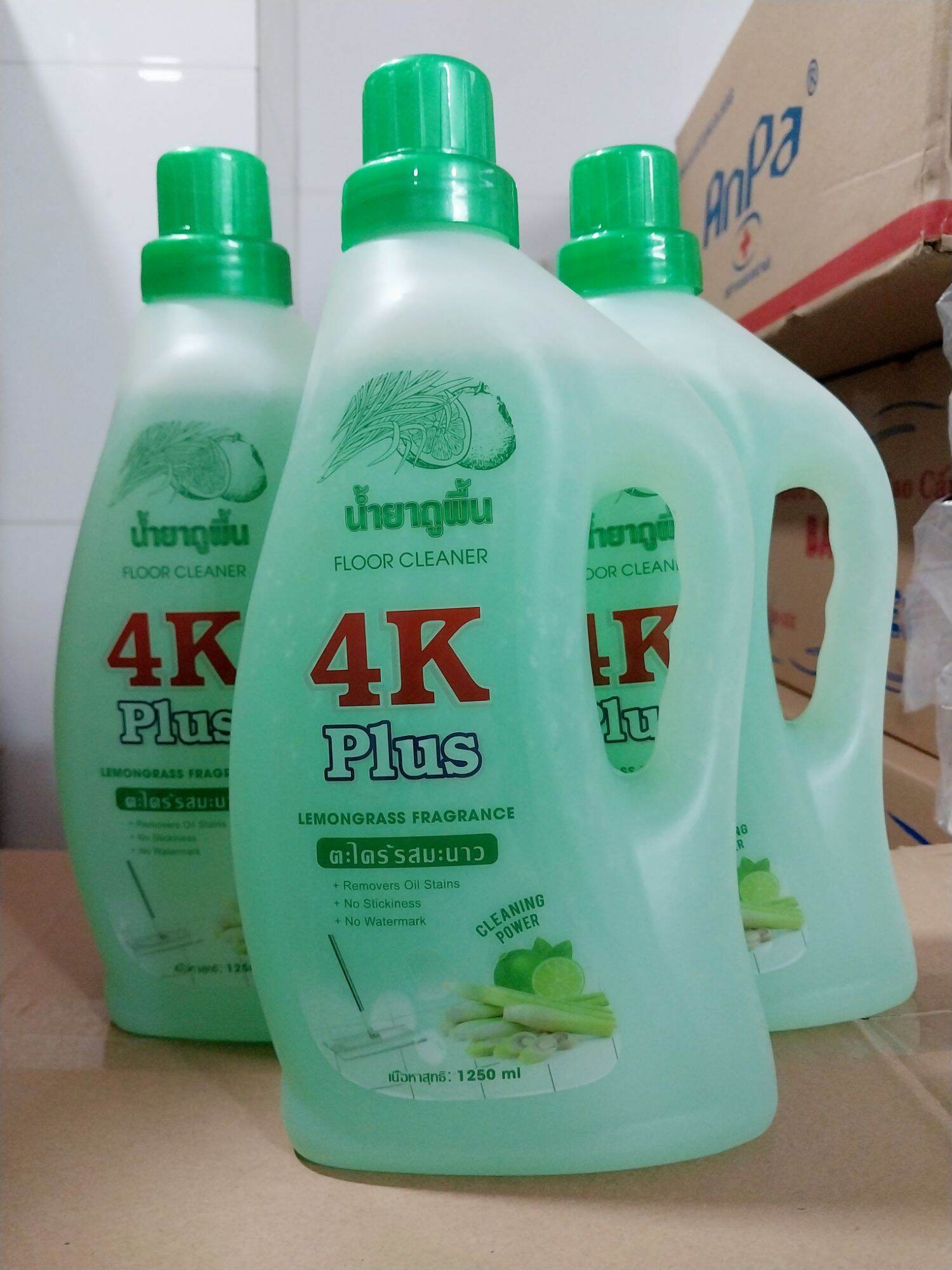 Nước Lau Sàn Thái 4k Plus 1250ml Thơm Tho Sạch Bóng