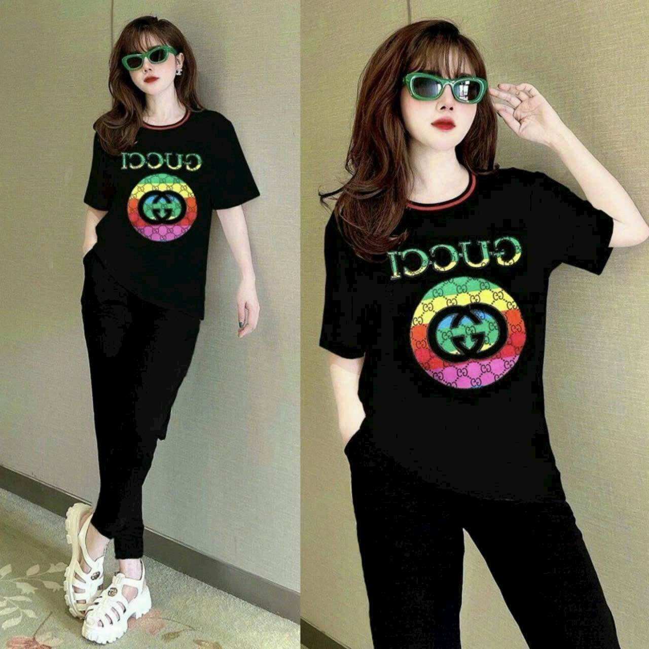 SÉT BỘ DÀI THUN COTTON THÊU LO GO CAO CẤP