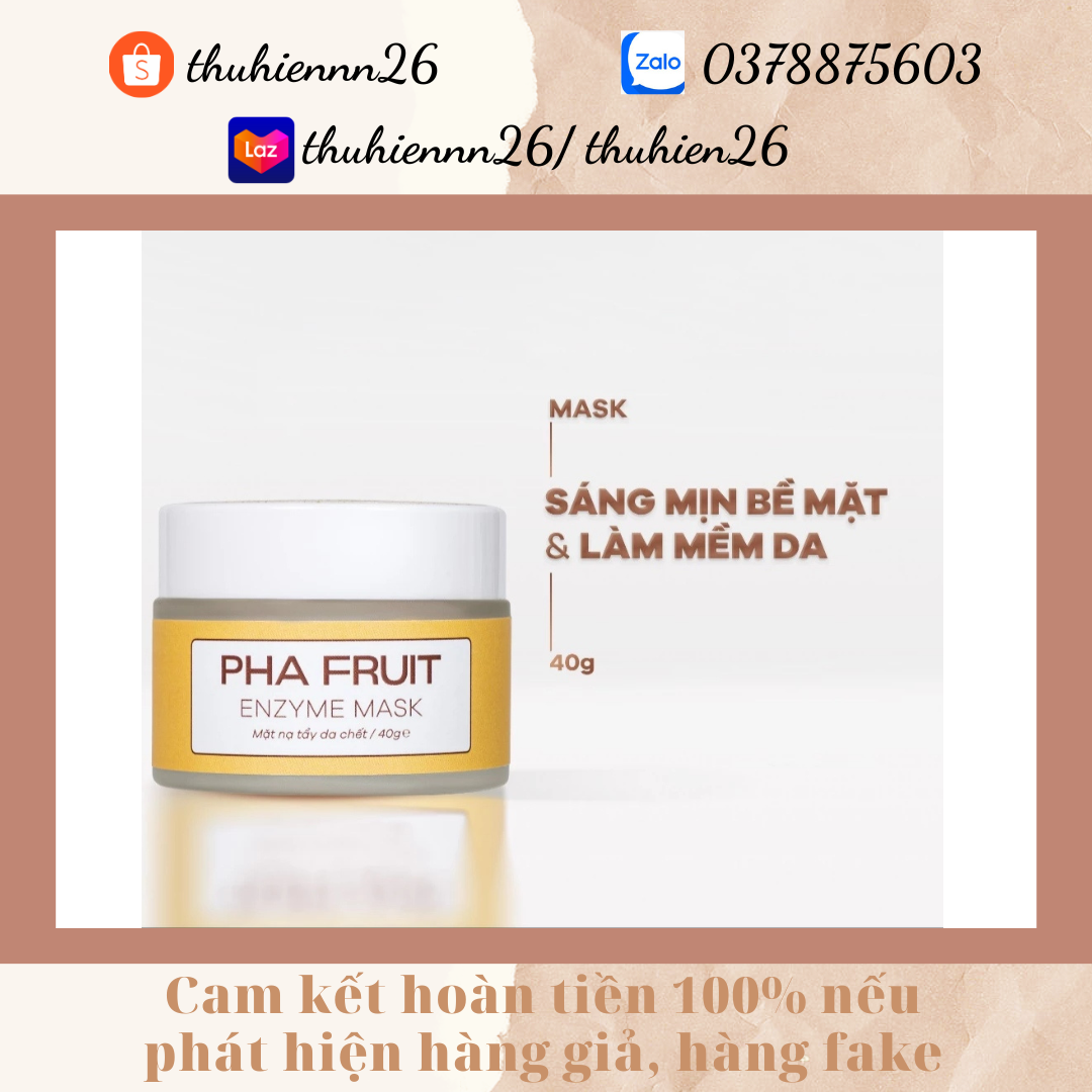 Mặt nạ enzyme trái cây zakka naturals làm sạch mềm da, tẩy tế bào chết pha fruit enzyme mask 40g