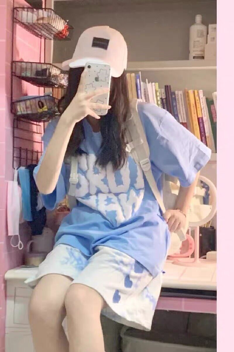 Bộ áo chữ và quần loang tim