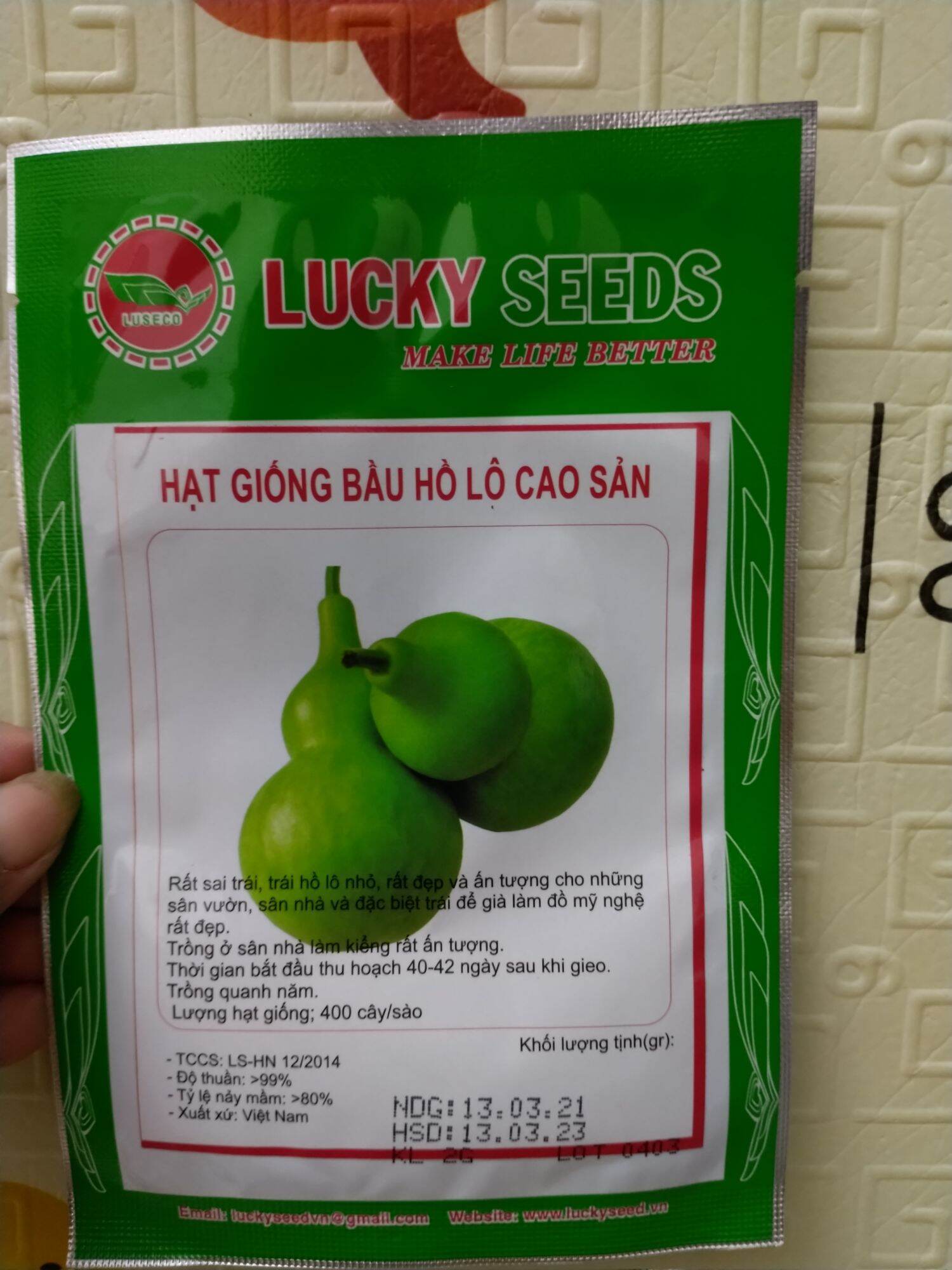 Hạt giống bầu hồ lô cao sản