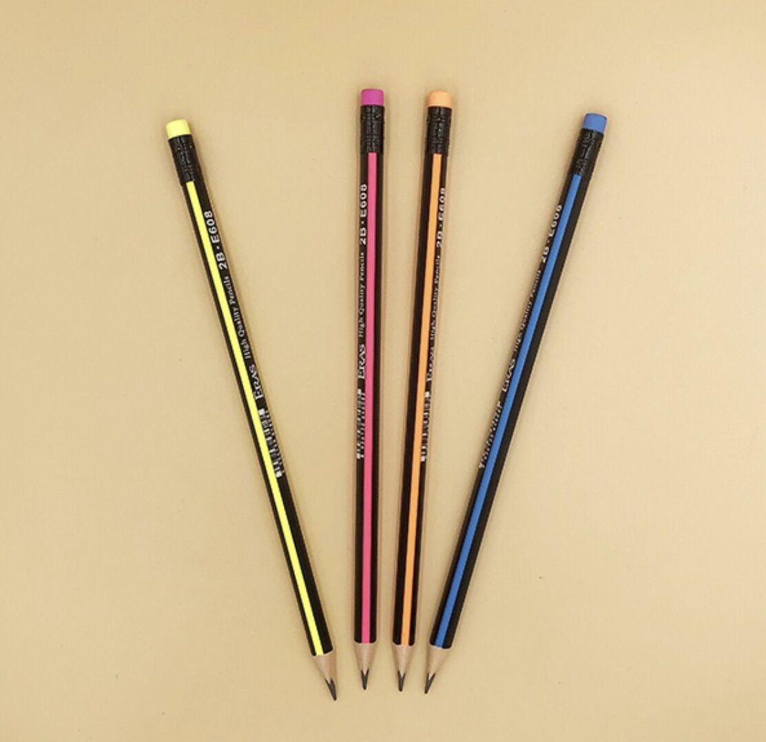 Bút Chì Neon 3 cạnh, 4 màu E608