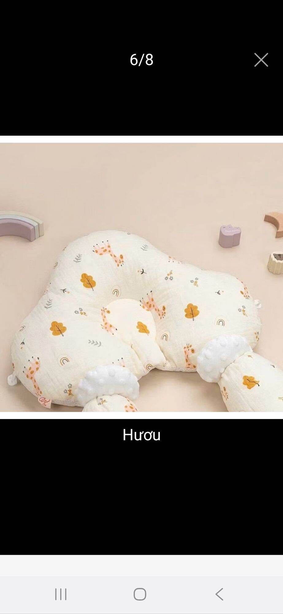 Gối Đầu Cho Bé Sơ Sinh Hình Nấm Chống Giật Mình Chống Bẹp Đầu Có Dây Rút Điều Chỉnh