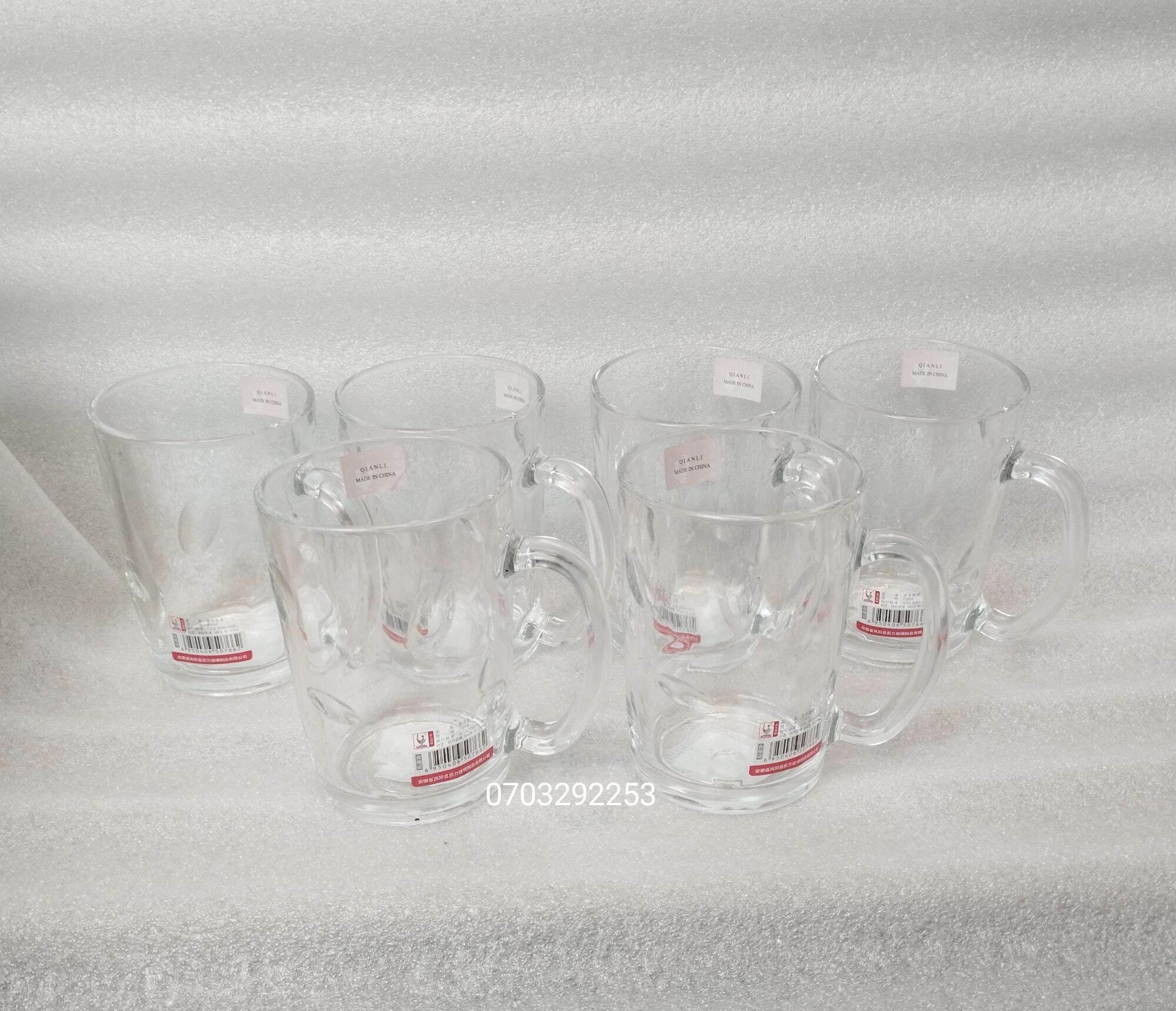 Combo 6 ly thủy tinh có quai 330ml