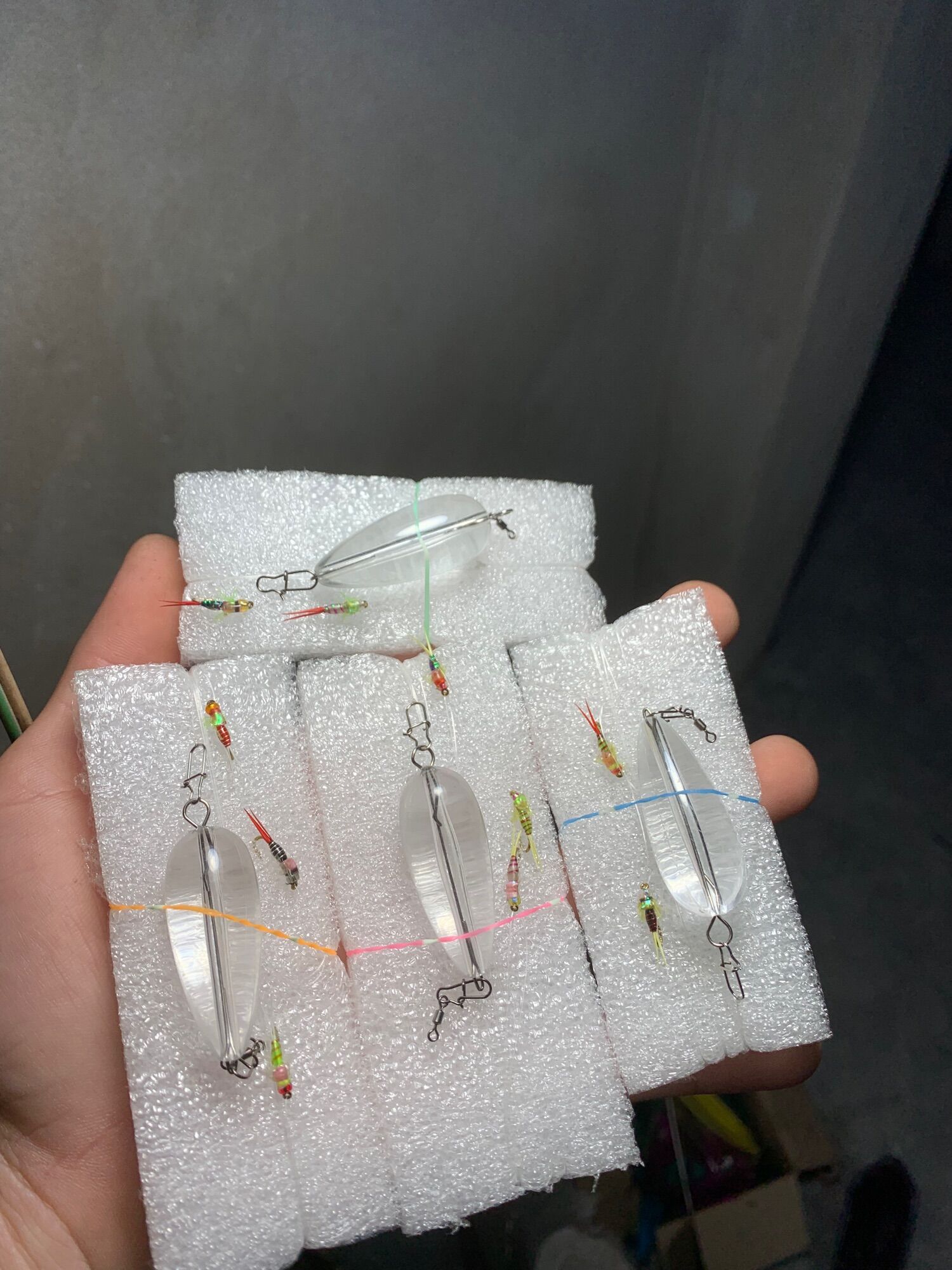 Set 5 con mồi fly câu lure,tenkera.fly suối