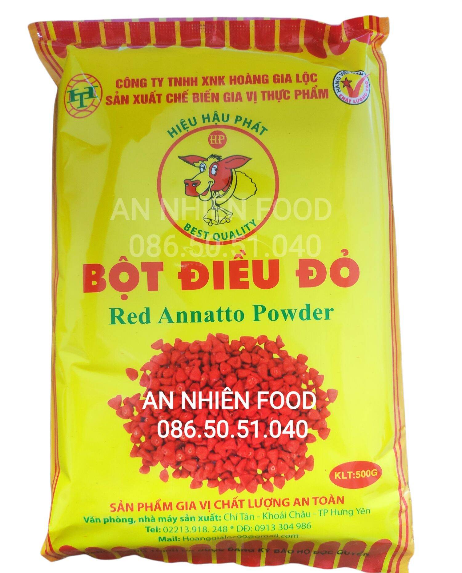 Bột Điều Đỏ Red Annatto Powder Gói 500Gram