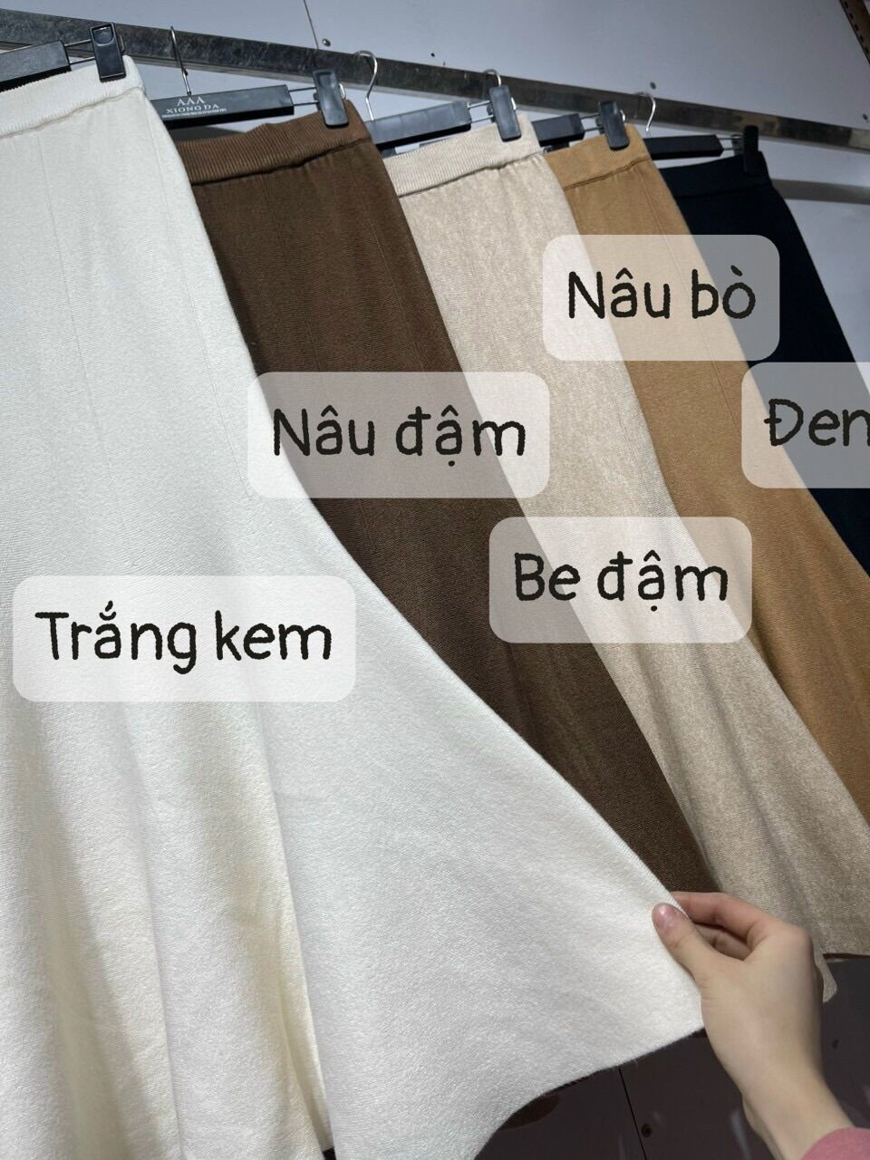 #803 Chân váy len đuôi cá dáng dài 80cm hàng Quảng Châu