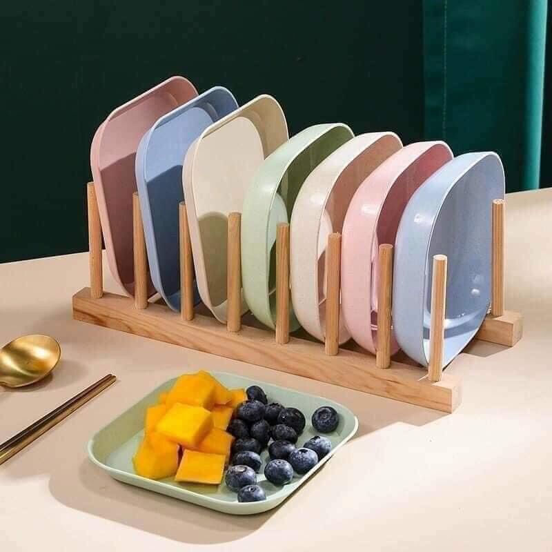 Set 8 đĩa nhựa lúa mạch- dĩa nhựa lúa mạch hàng vào cấp