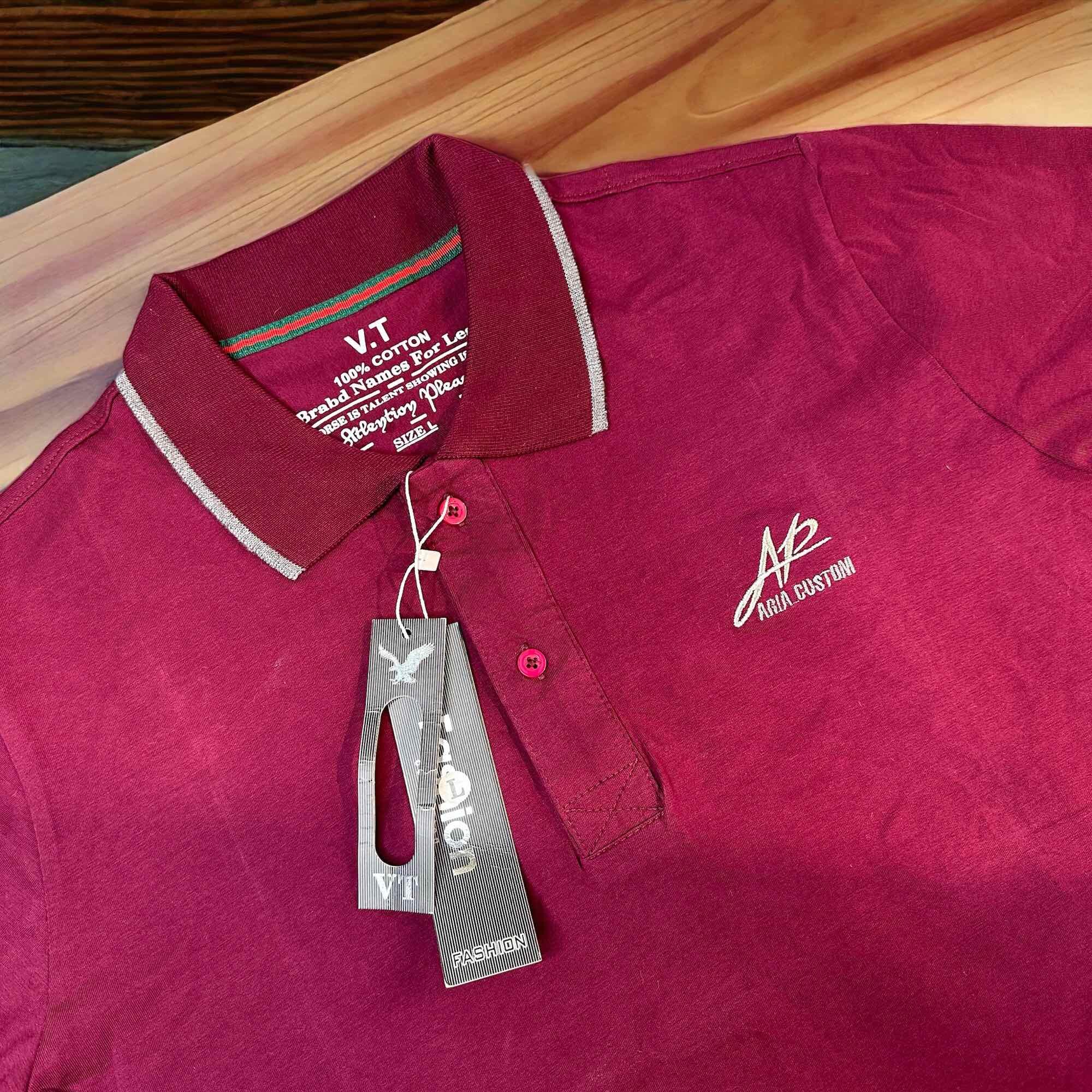 Áo thun polo nam cotton cổ bẻ