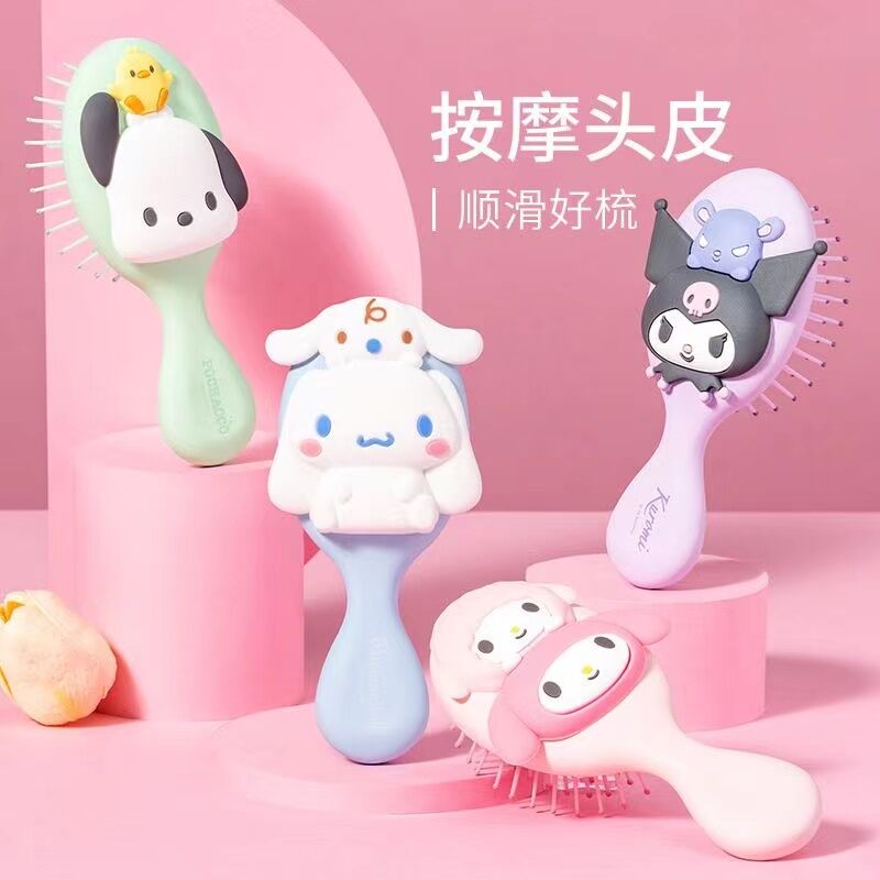Lược Đệm Khí Miniso Lược Xương Sản Phẩm Chất Lượng Cao Mingchuang Lược Mát Xa Lập Thể Sanrio Cinnamoroll Melody Kulomi