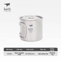 Keith | Cốc Ngoài Trời Bền Đựng Gấp Tiện Lợi Titanium