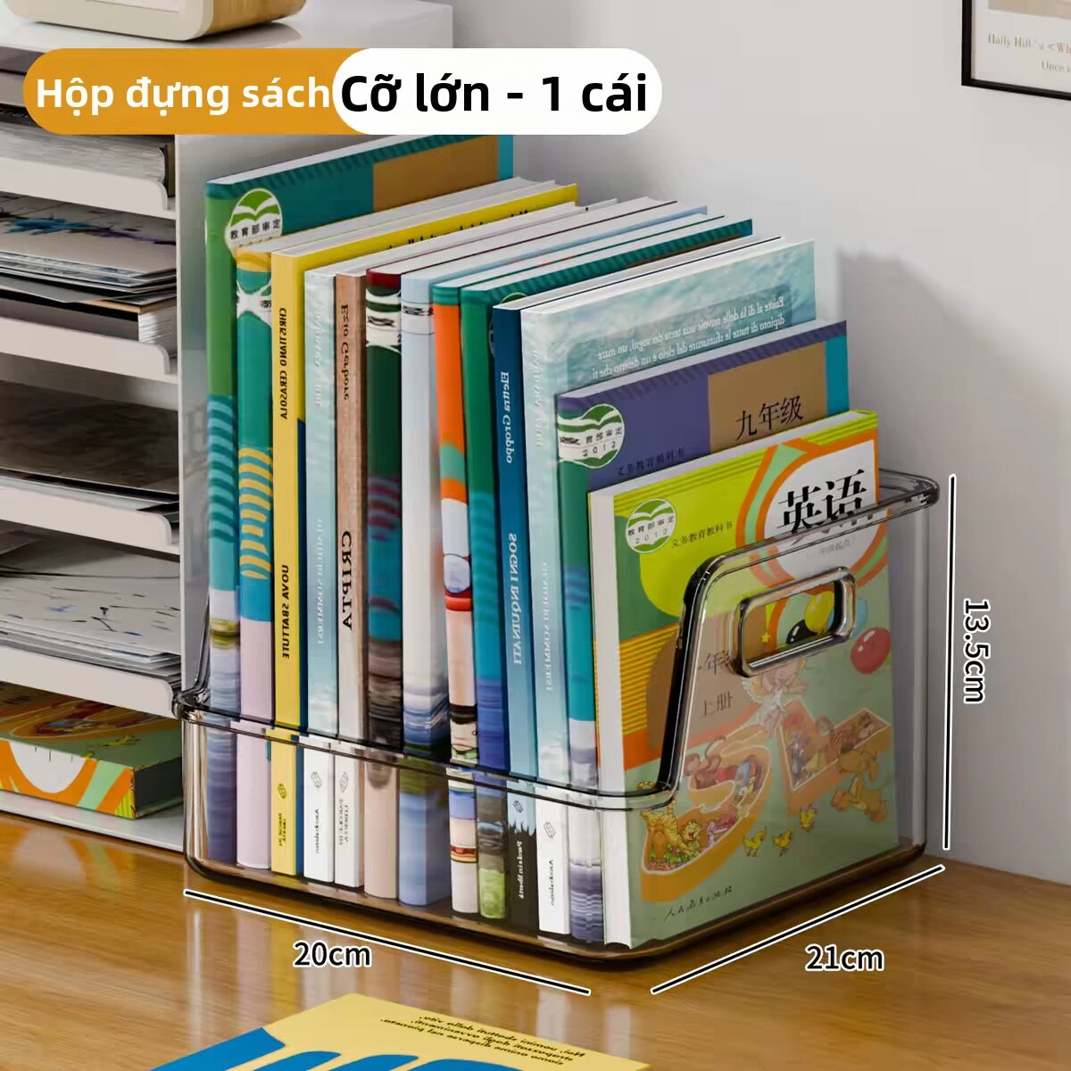 Kệ Sách Để Bàn A4 Mica Trong Suốt