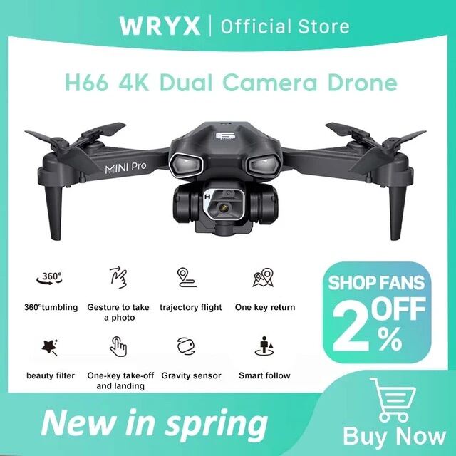 Flycam giá rẻ tập bay H66 2 camera