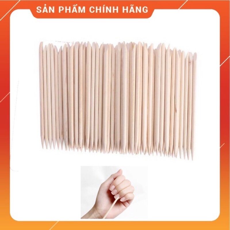 Set 5 que gỗ đẩy da, que gỗ làm nail, tháo móng giả