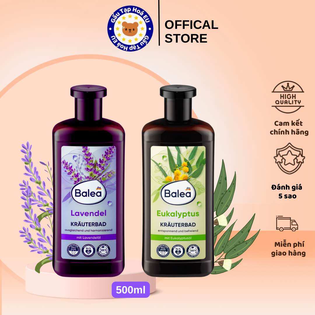 Sữa tắm thảo dược Balea Kräuterbad hương hoa Lavendel, 500 ml nhập khẩu Đức