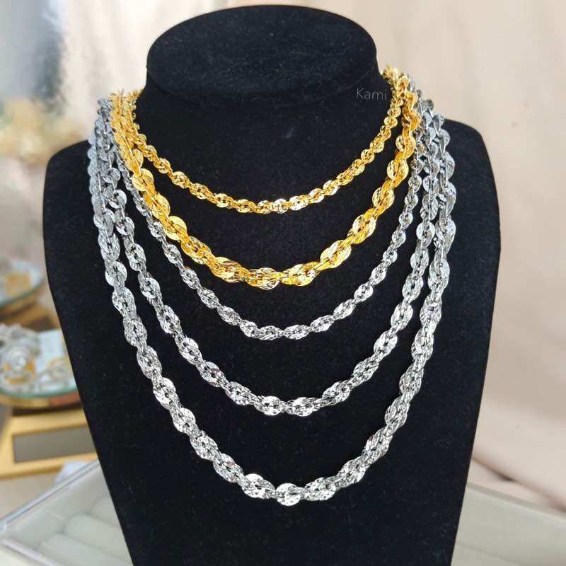 Dây chuyền xoắn lá đủ size đủ kích cỡ 3ly 6ly 7ly Kami trang sức sỉ