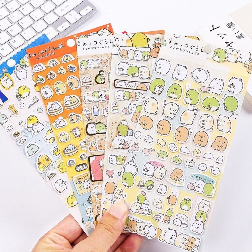 Sticker molang Hàn Quốc trang trí sổ lưu niệm