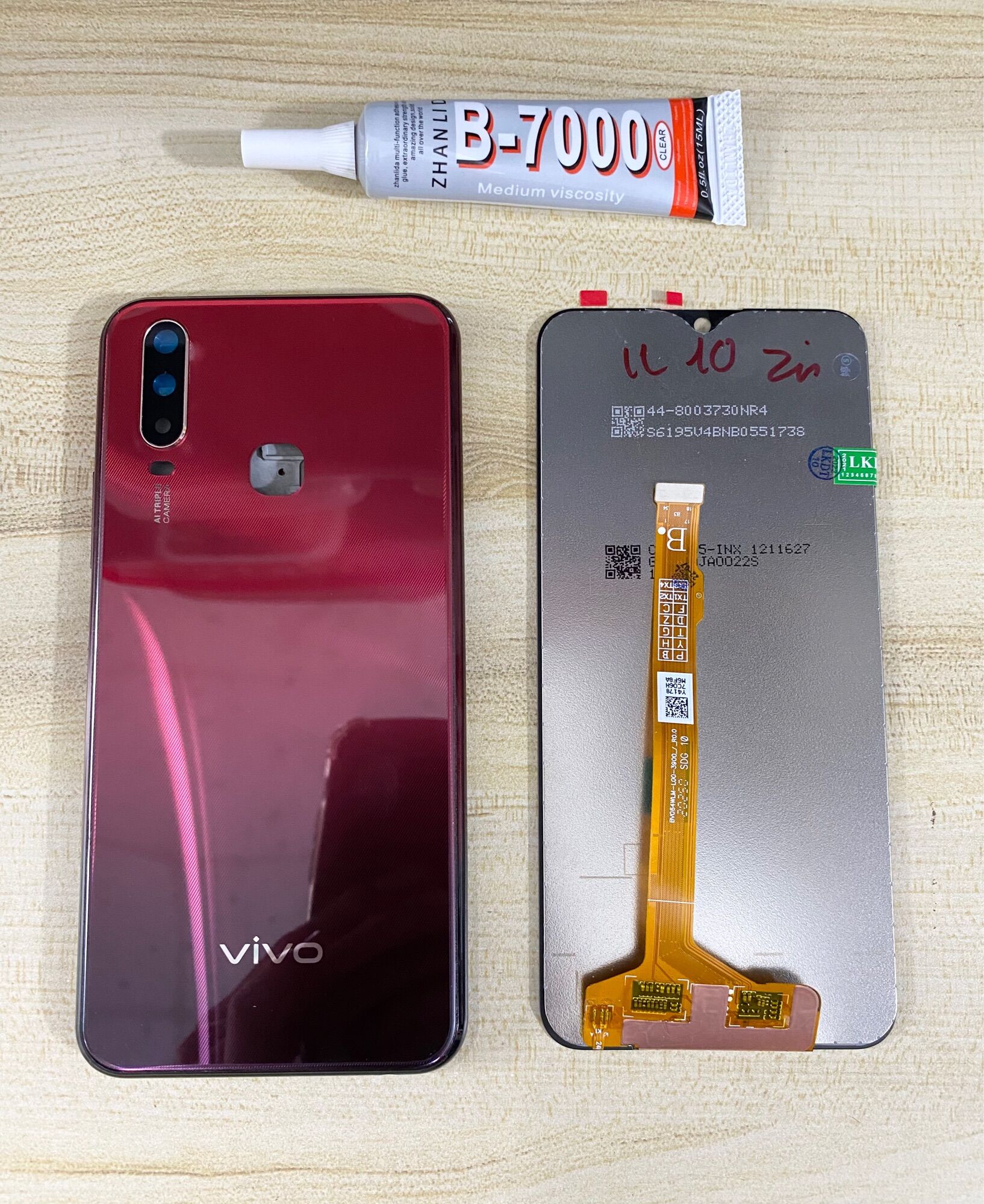 Combo bộ vỏ + màn hình vivo y12 / y15 / y17 zin tặng keo dán b7000