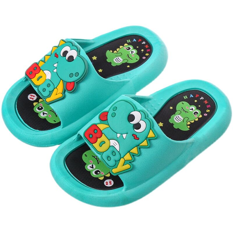 Giày Trẻ Em A23d Tắm Đế Mềm Bé Đáng Yêu Khủng Long Mới Kéo Bé Trai Bé Gái Trong Nhà Chống Trượt Mềm Bé Trai