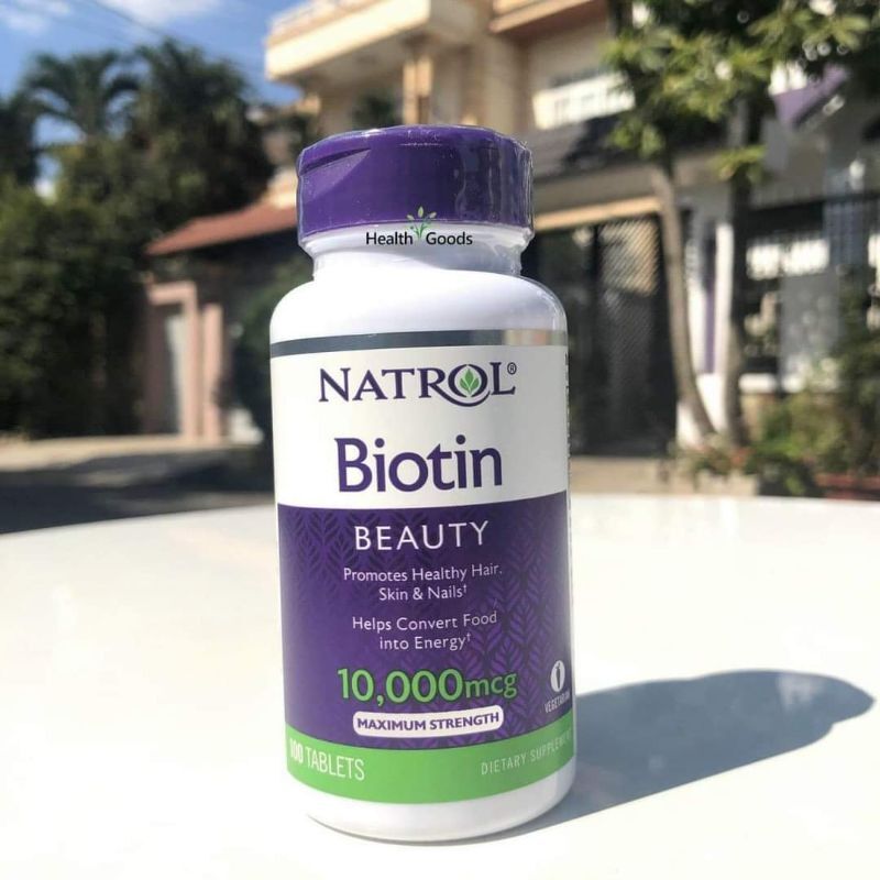 Hộp 100 viên Natral biotin Beauty 10,000mcg hỗ trợ ngăn ngừa rụng tóc và mọc