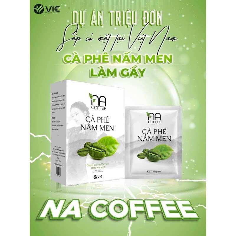 Cà phê nấm men giảm cân vic na coffee - cà phê xanh làm gầy hộp 12 gói