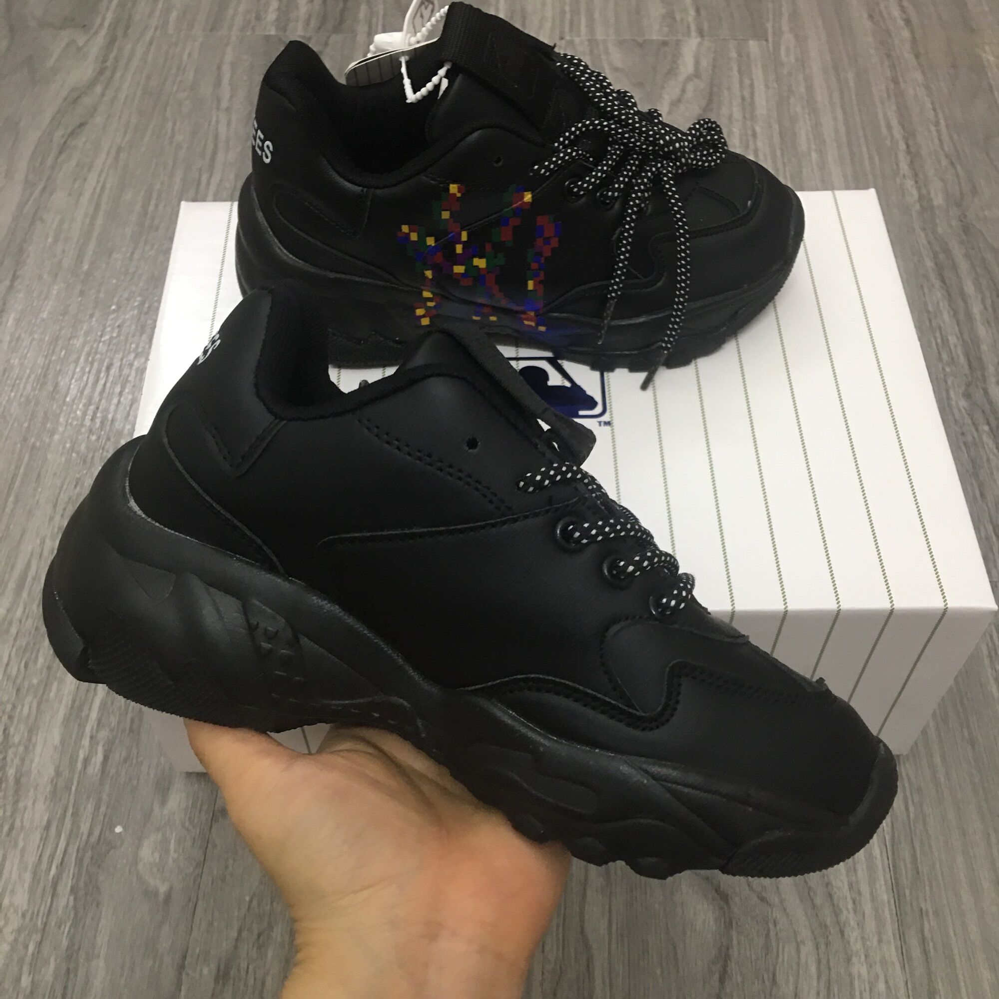 [TẶNG HỘP+BILL+TẤT] Giày thể thao MLB ĐEN NY 7 màu  size 36->44