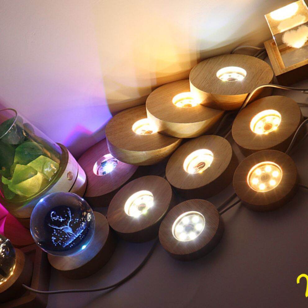 Đèn led đế gỗ đế đèn gỗ trang trí độc đáo