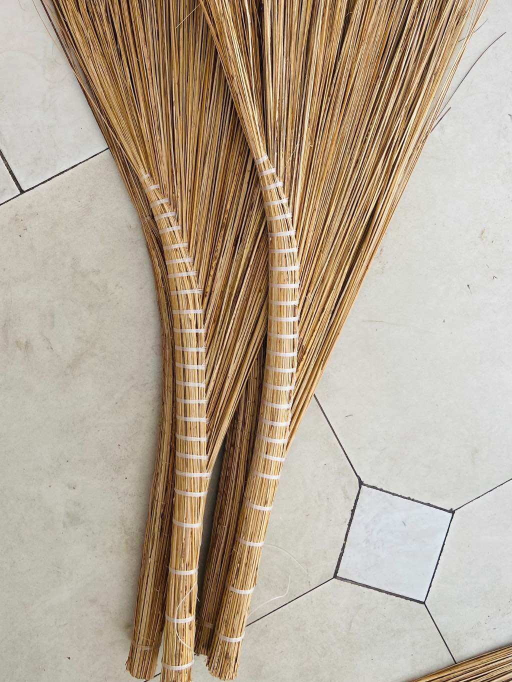 Copper Root Broom for Sweeping the Yard - Scrubbing Broom - Bone Broom - Natural Coconut Material