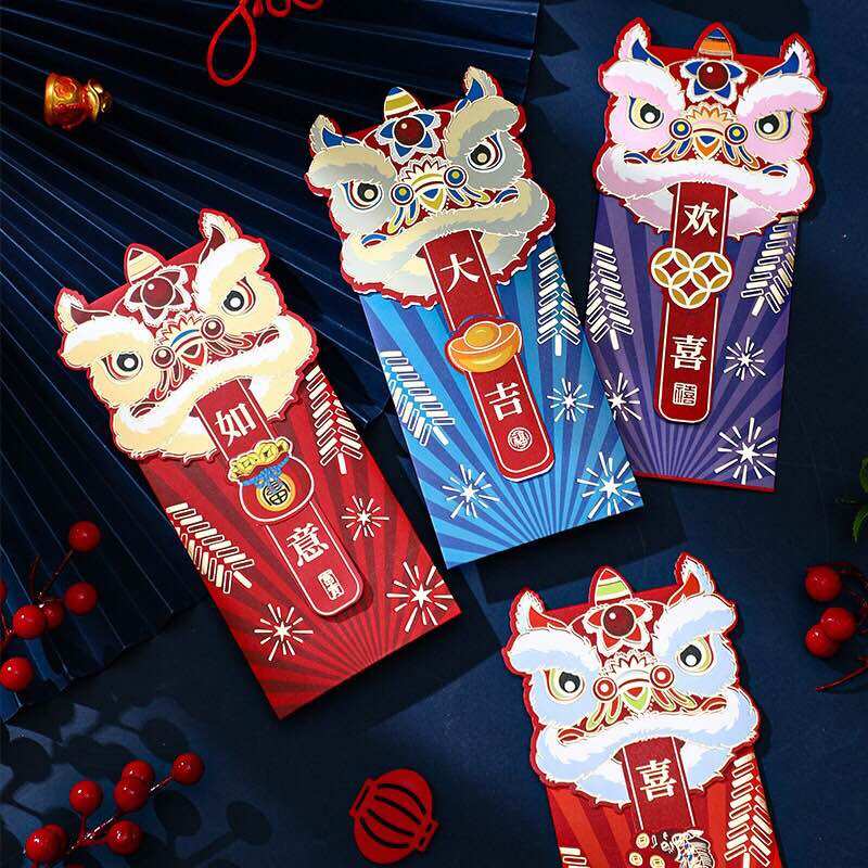 Set 4 bao lì xì Lân