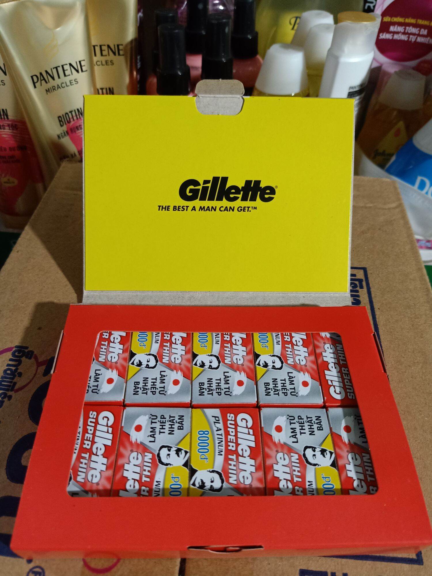 Lưỡi Lam Gillette - Hộp 100 Lưỡi (20 hộp nhỏ, mỗi hộp 5 lưỡi)