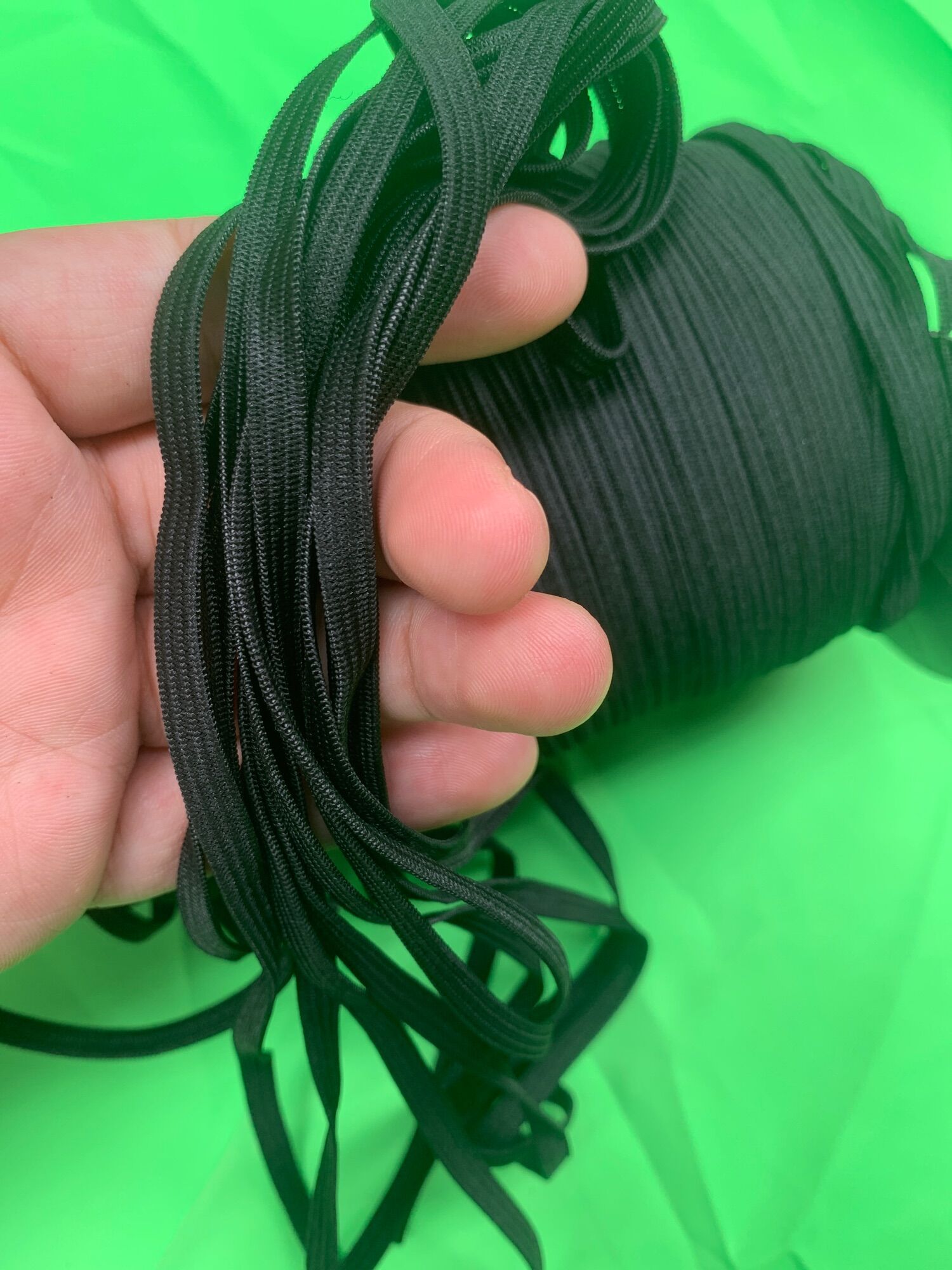 Chun ĐEN 5mm may nhún, làm scrunchies (bó 6mét - bó 10 mét) [NOON FASHION]