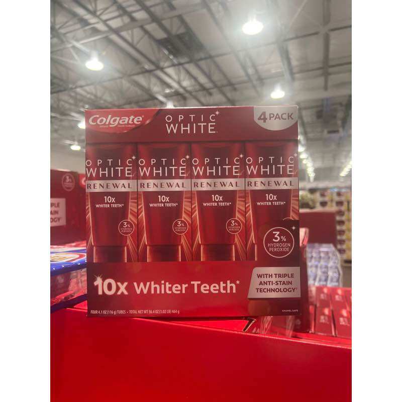 Kem đánh răng trắng răng Colgate Optic White Renewal của Mỹ
