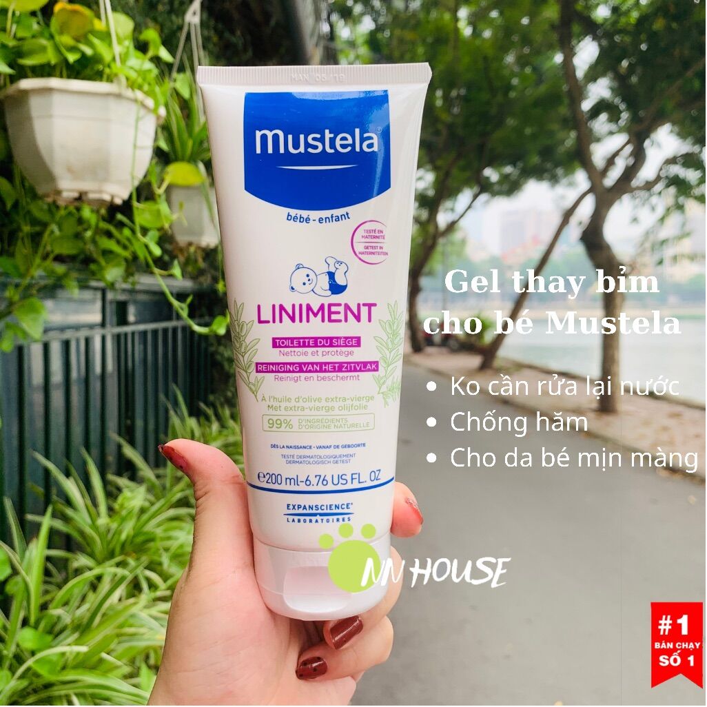 Dung dịch vệ sinh thay bỉm Liniment Mustela 200ml an toàn cho bé từ sơ sinh, chăm sóc da baby khô thoáng, chống hăm - ddvs - gel thay bỉm - gel vệ sinh thay bỉm cho bé - đồ thay bỉm - dụng cụ thay bỉm - NN HOUSE nội địa Pháp Có Bill