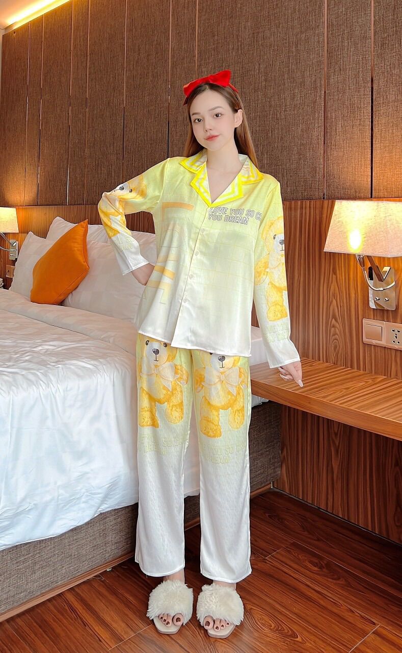 Đồ Bộ pyjama tằm xước ánh kim TK 2CE