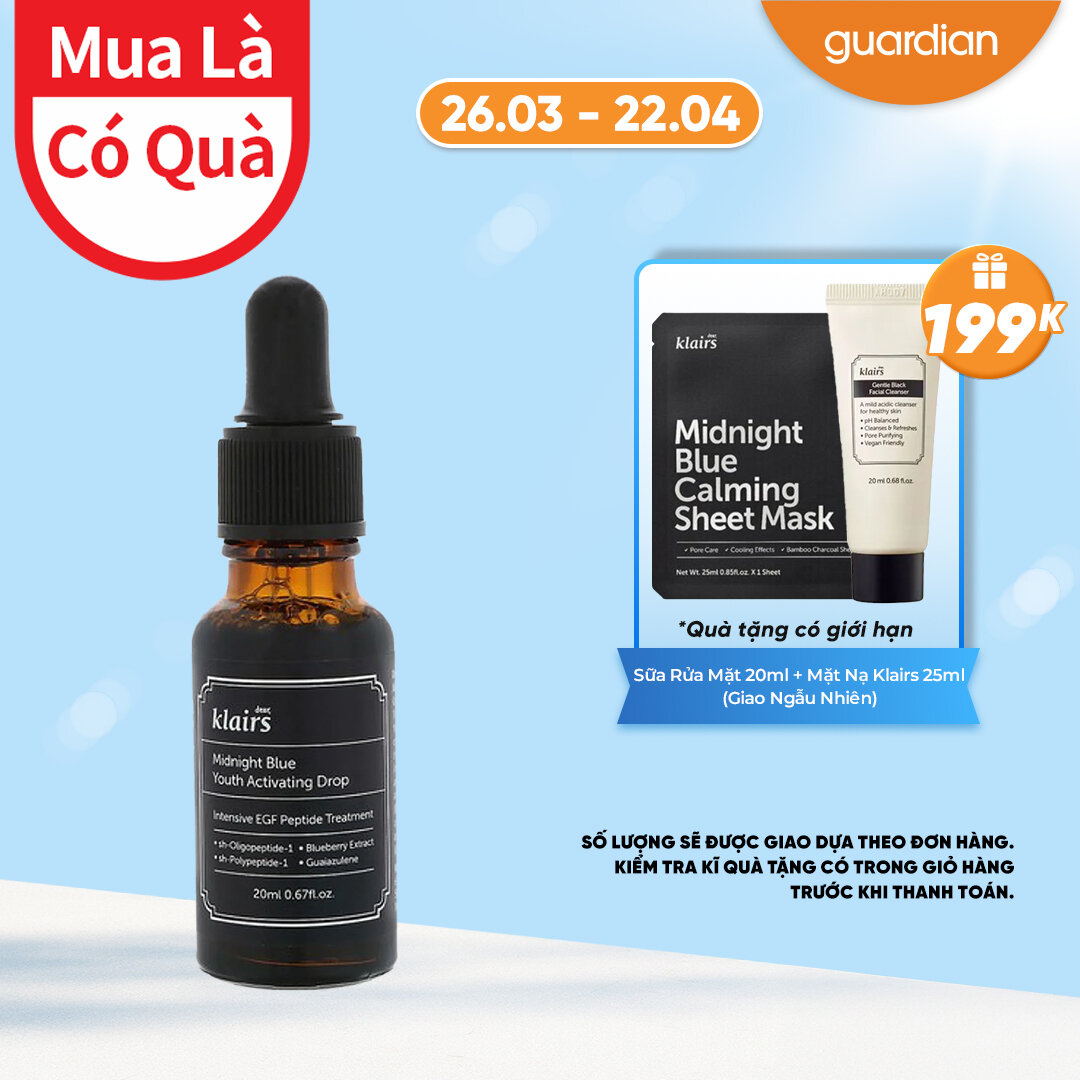 Tinh chất Midnight Blue Youth Activating Drop Klairs 20Ml