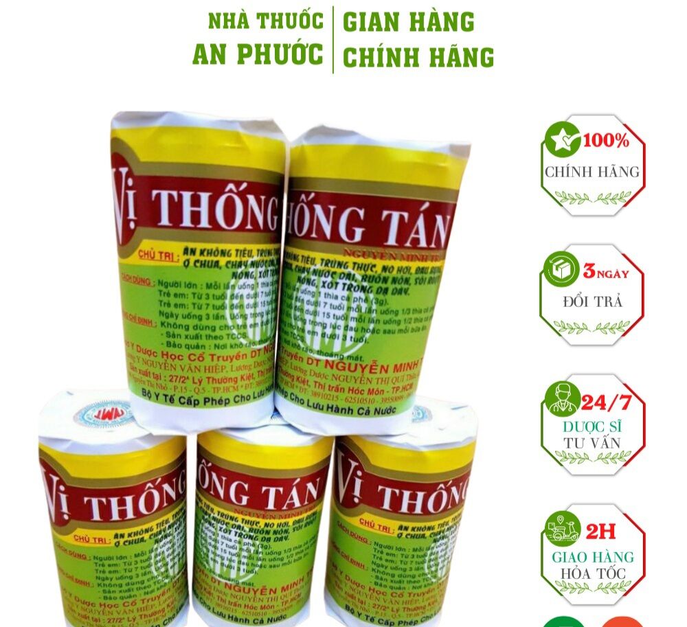 Vị Thống Tán Hổ Trợ viêm dạ dày ợ hơi khó tiêu buồn nôn
