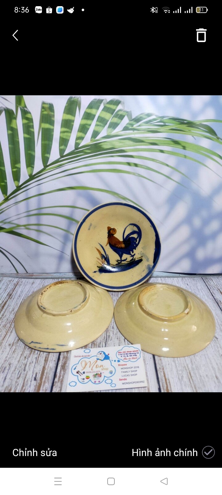 [GỐM THÔ] COMBO 3c DĨA GÀ XƯA NHỎ